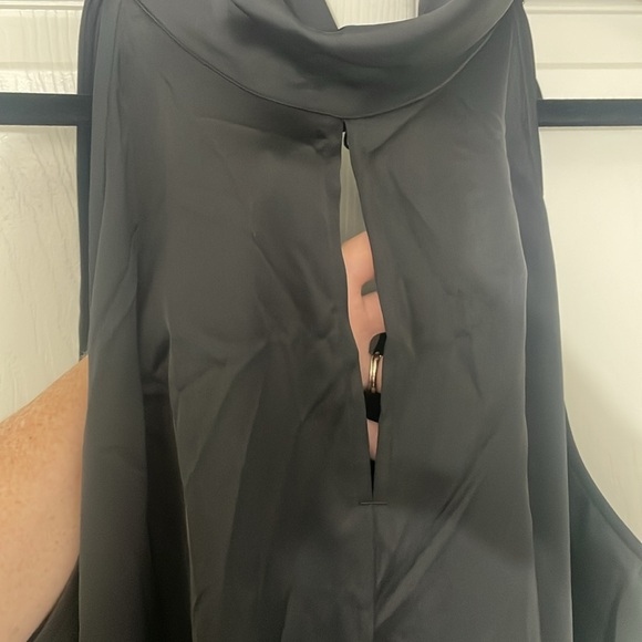 BANANA REPUBLIC BLACK LILI SATIN MINI DRESS Size XL NWOT - Picture 3 of 4